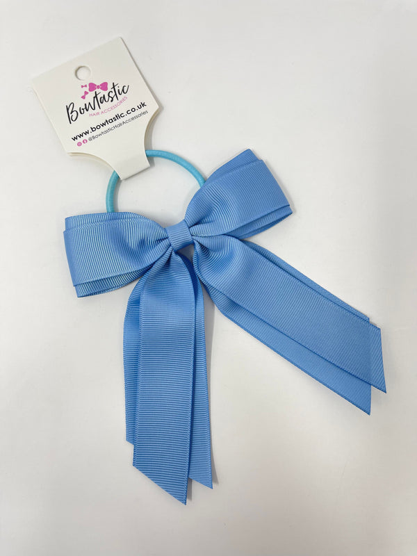 4.5 Inch Tail Bow Bobble - French Blue