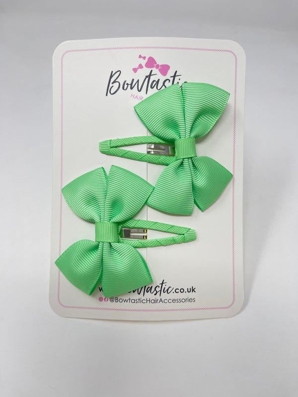 2.5 Inch Butterfly Snap Clips - Mint Green - 2 Pack