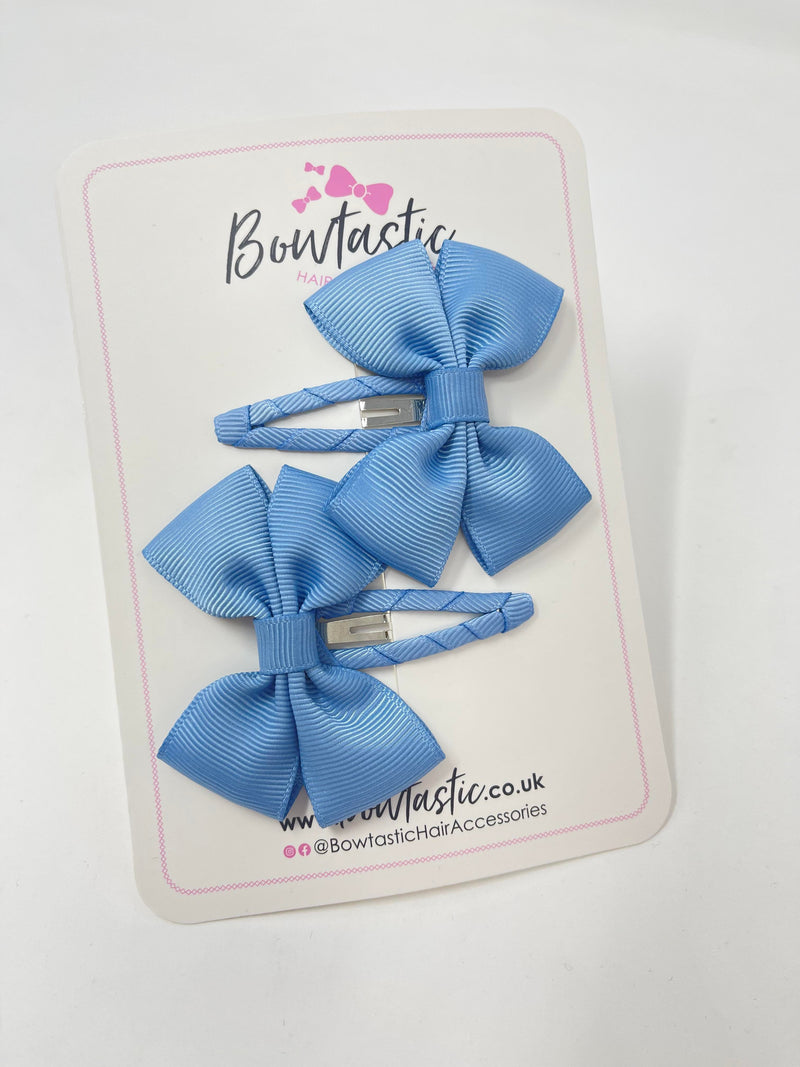 2.5 Inch Butterfly Snap Clips - French Blue - 2 Pack