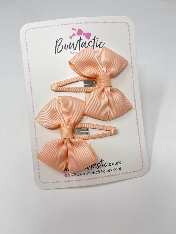 2.5 Inch Butterfly Snap Clips - Petal Peach - 2 Pack