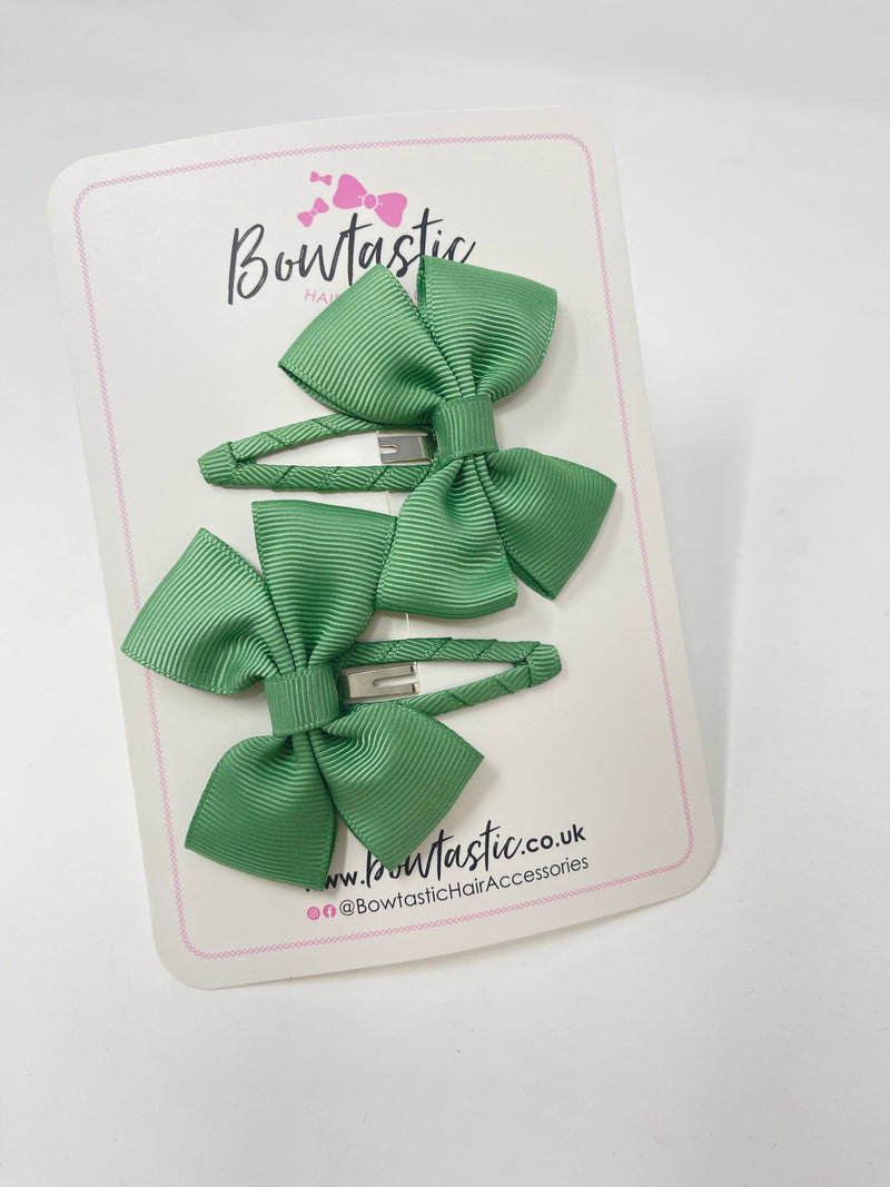 2.5 Inch Butterfly Snap Clips - Sage Green - 2 Pack