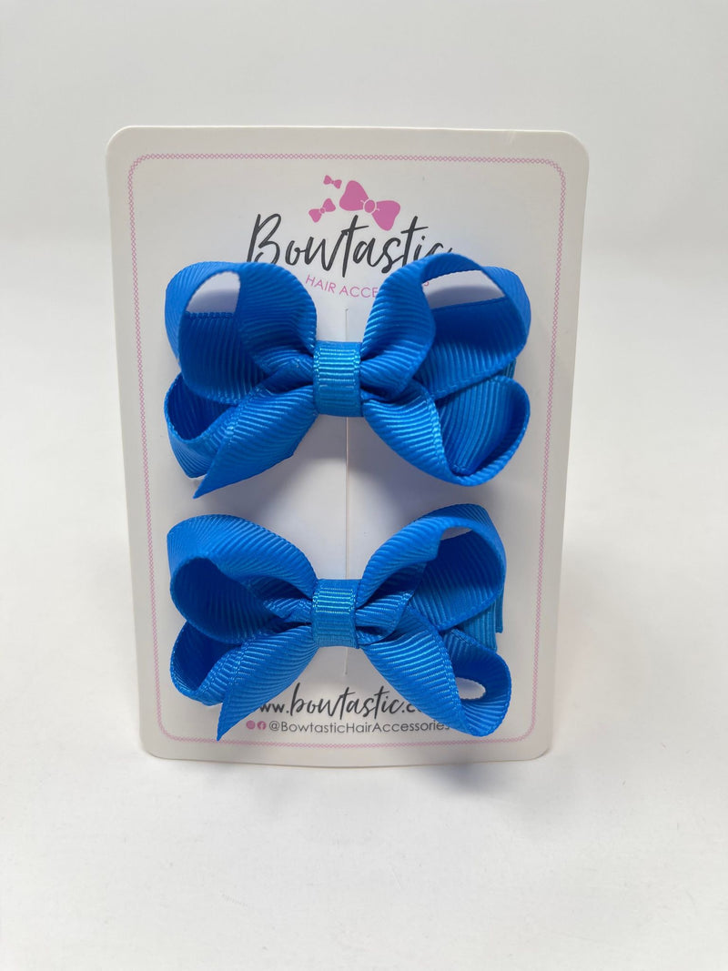 2 Inch Bow - Aegean Blue - 2 Pack