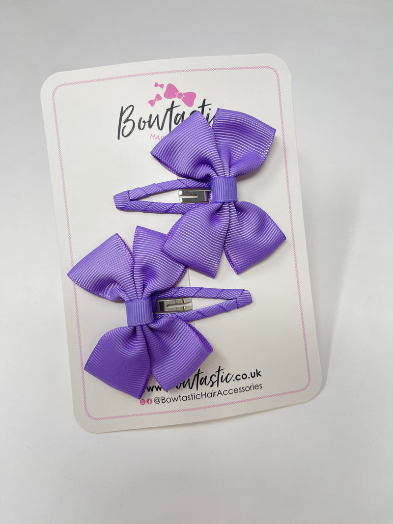 2.5 Inch Butterfly Snap Clips - Hyacinth - 2 Pack