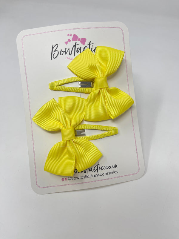 2.5 Inch Butterfly Snap Clips - Lemon - 2 Pack