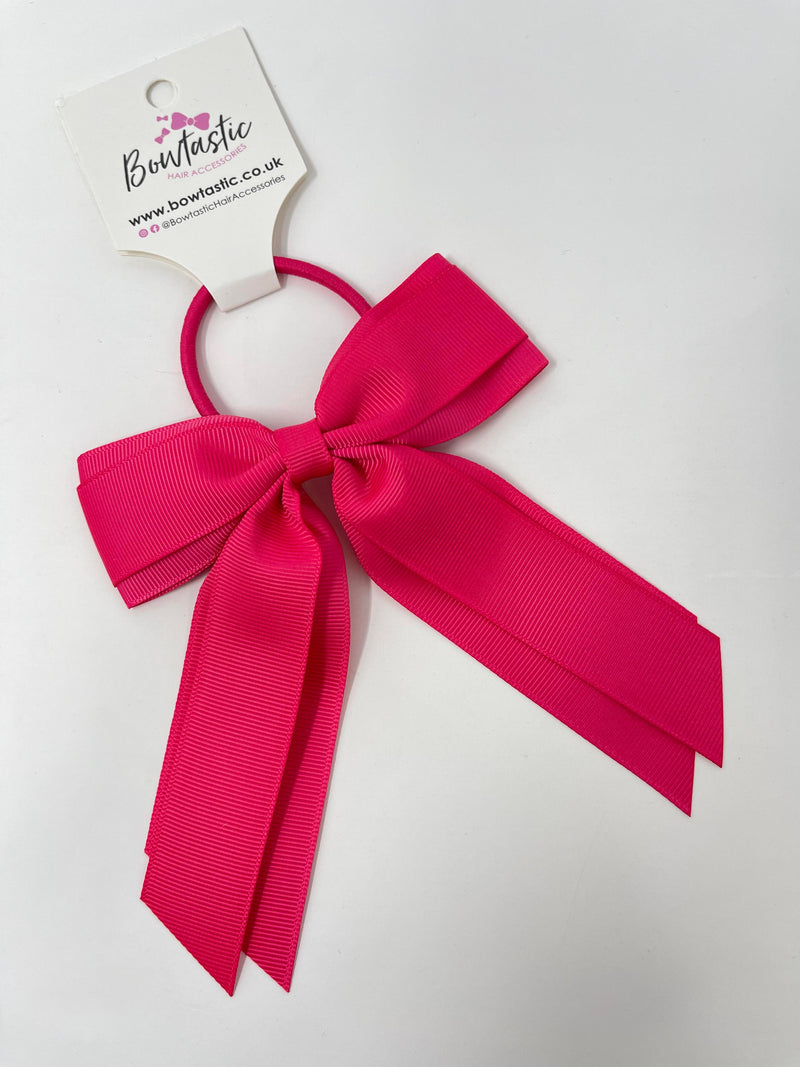 4.5 Inch Tail Bow Bobble - Azalea