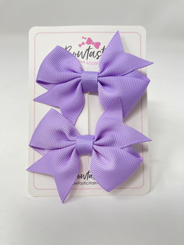 2.5 Inch Flat Bow Style 2 - Light Orchid - 2 Pack
