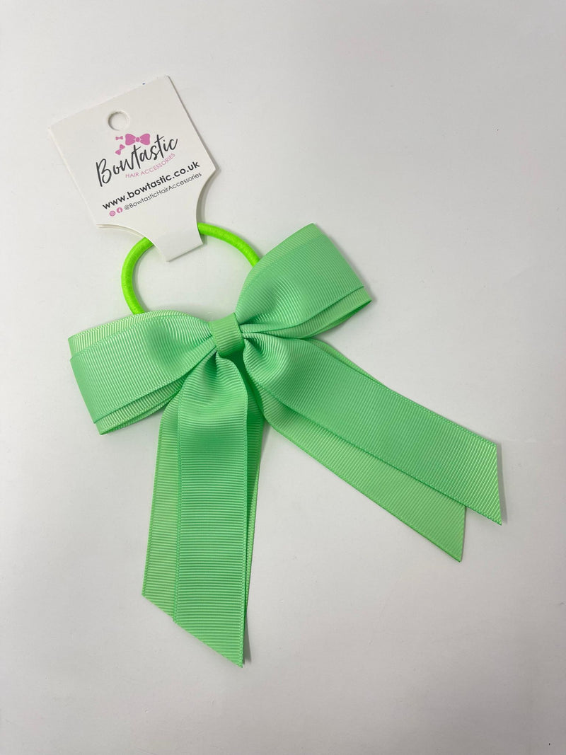 4.5 Inch Tail Bow Bobble - Mint Green