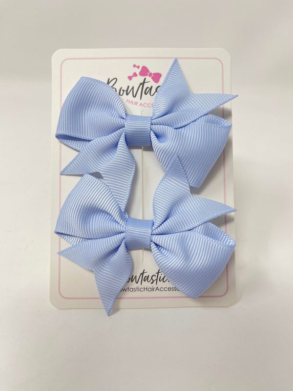 2.5 Inch Flat Bow Style 2 - Bluebell - 2 Pack