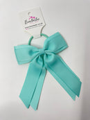 4.5 Inch Tail Bow Bobble - Aqua