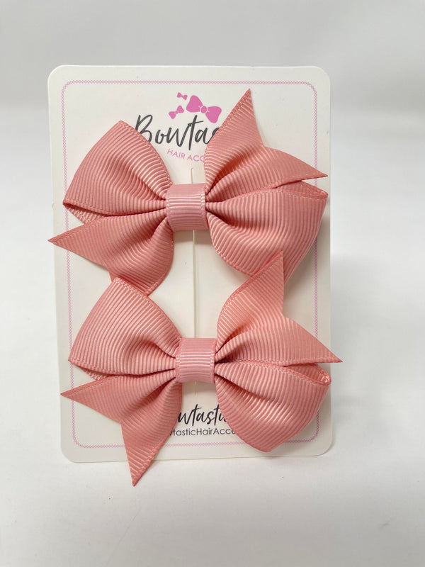 2.5 Inch Flat Bow Style 2 - Sweet Nectar - 2 Pack