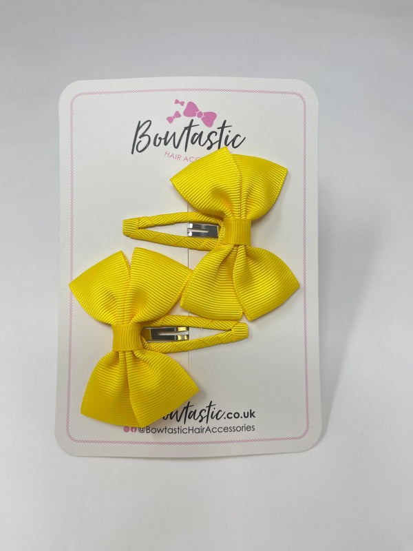 2.5 Inch Butterfly Snap Clips - Daffodil - 2 Pack