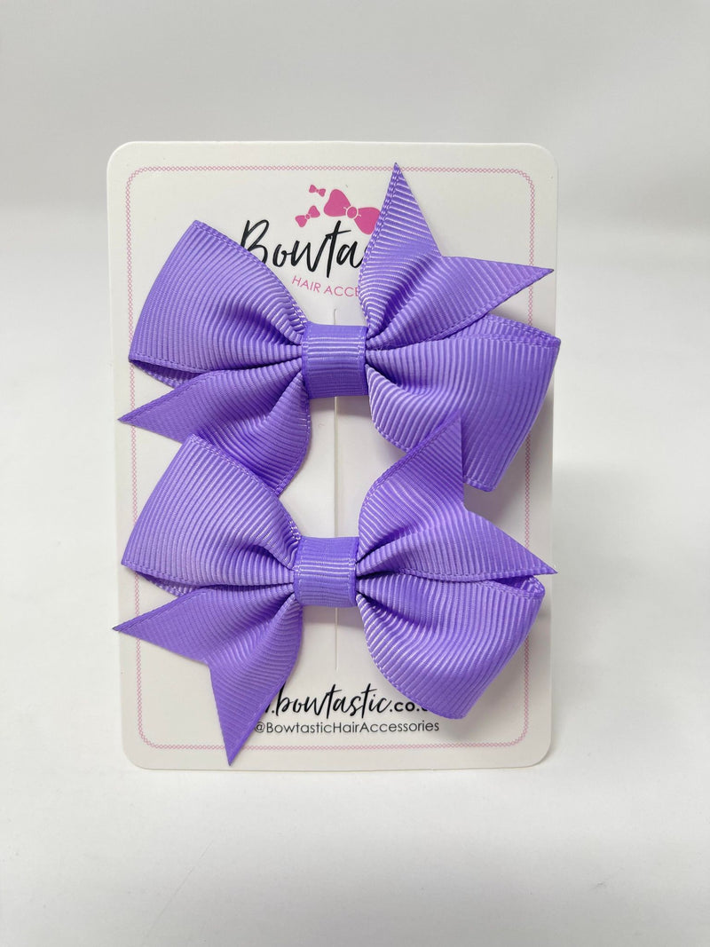 2.5 Inch Flat Bow Style 2 - Hyacinth - 2 Pack