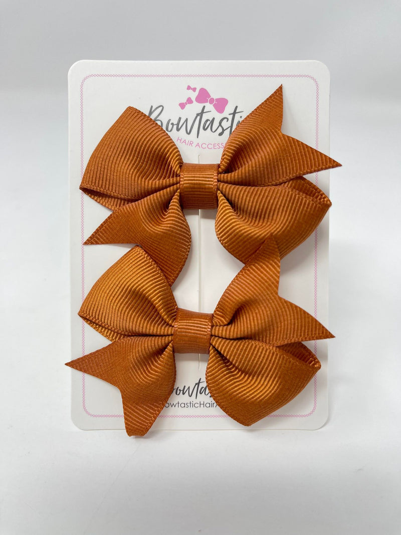 2.5 Inch Flat Bow Style 2 - Copper - 2 Pack