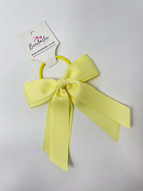 4.5 Inch Tail Bow Bobble - Baby Maize