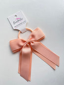 4.5 Inch Tail Bow Bobble - Petal Peach