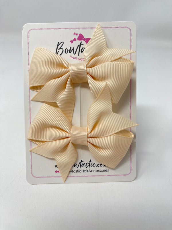 2.5 Inch Flat Bow Style 2 - Nude - 2 Pack