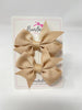 2.5 Inch Flat Bow Style 2 - Tan - 2 Pack