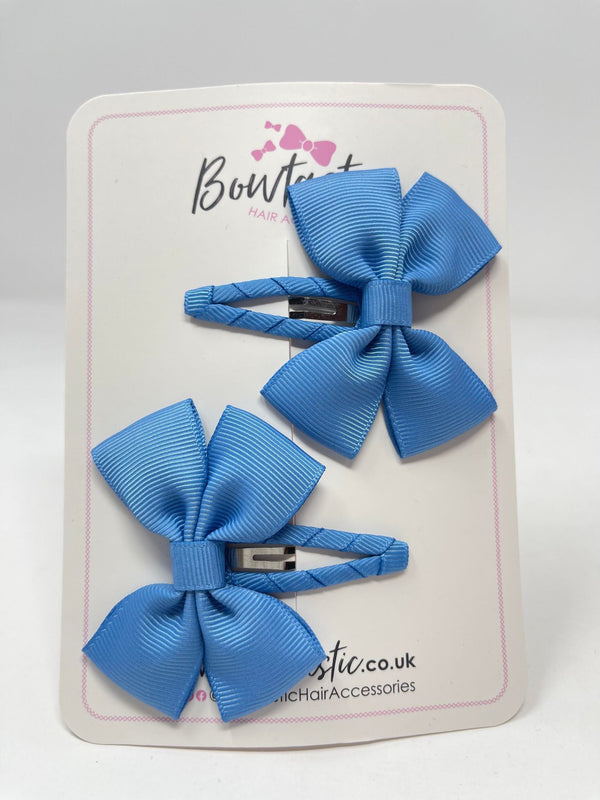 2.5 Inch Butterfly Snap Clips - Porcelain Blue - 2 Pack