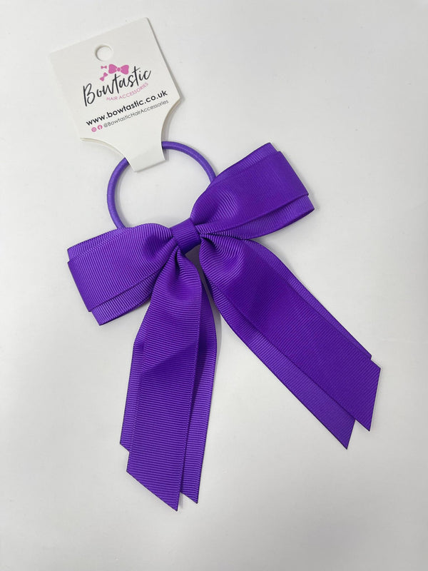 4.5 Inch Tail Bow Bobble - Purple