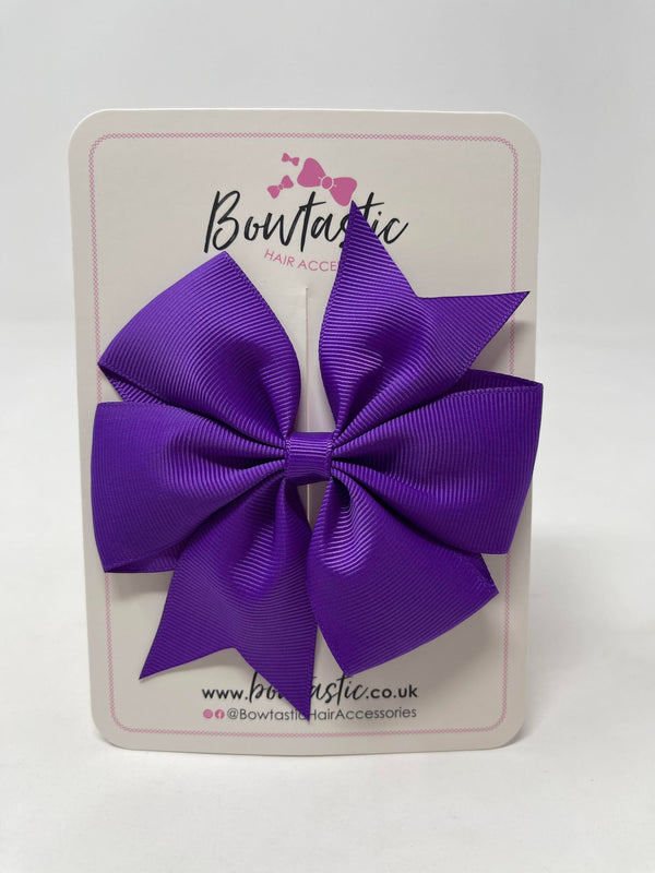 4 Inch Pinwheel Bow - Purple