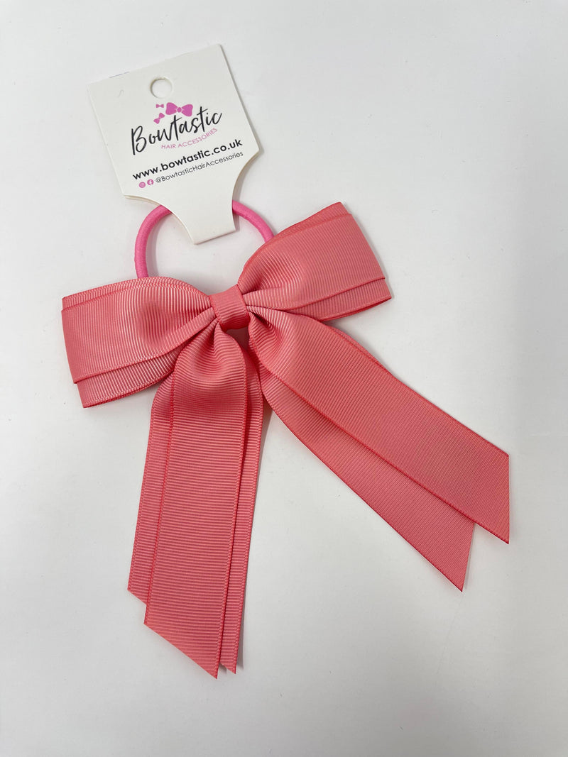 4.5 Inch Tail Bow Bobble - Dusty Rose