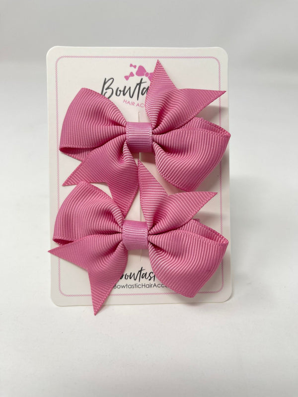 2.5 Inch Flat Bow Style 2 - Wild Rose - 2 Pack