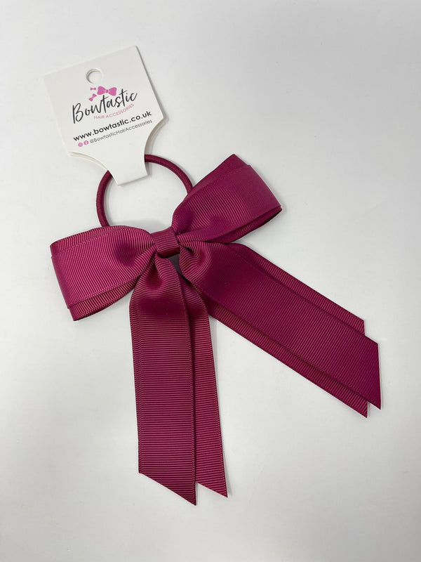 4.5 Inch Tail Bow Bobble - Wine