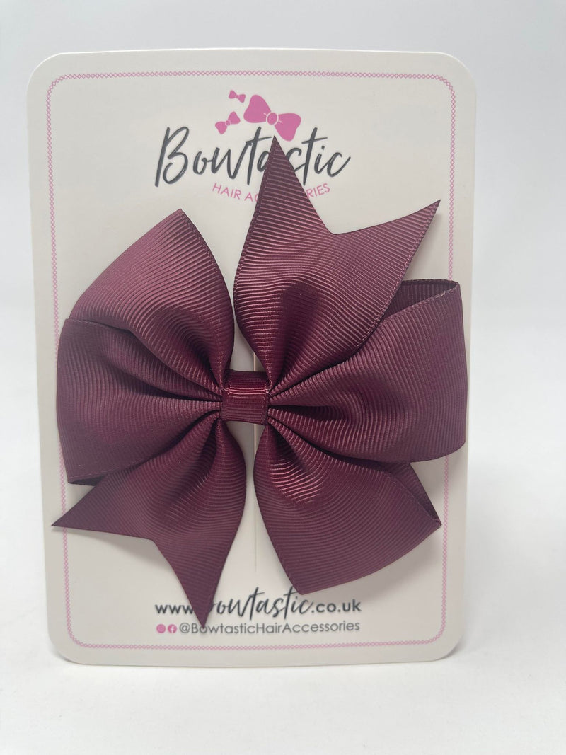 4 Inch Pinwheel Bow - Burgundy