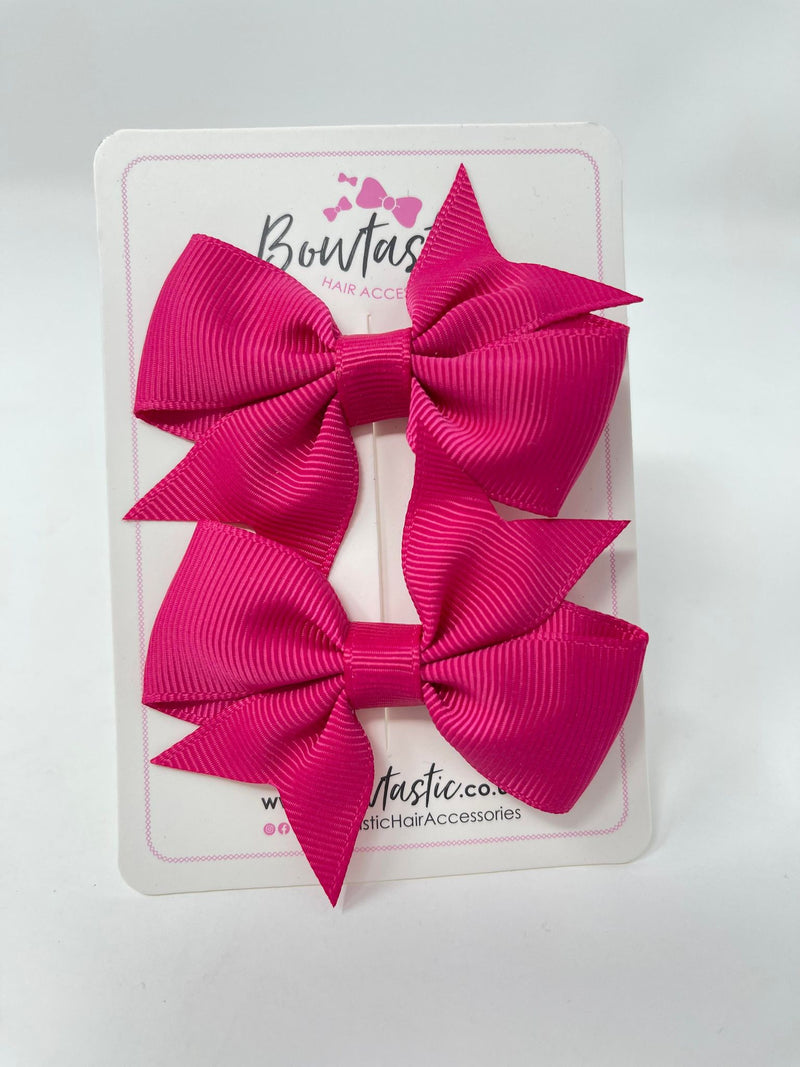 2.5 Inch Flat Bow Style 2 - Azalea - 2 Pack