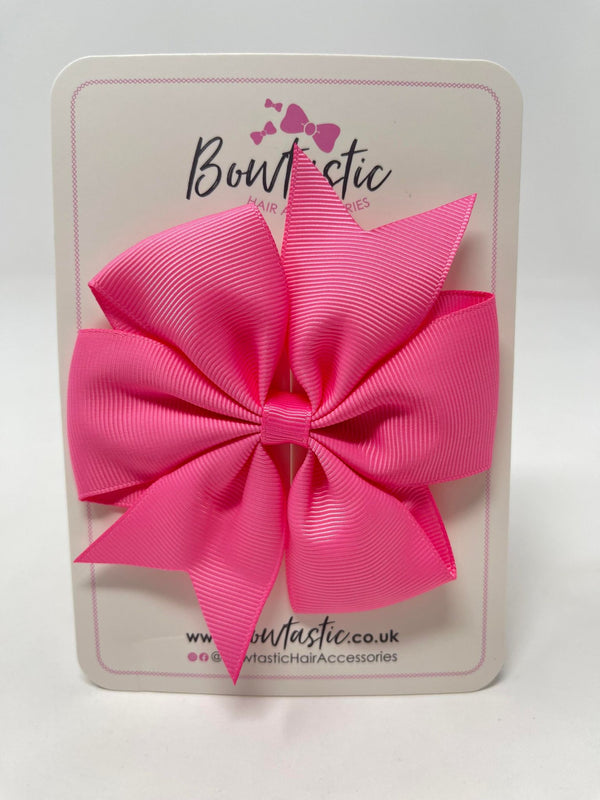 4 Inch Pinwheel Bow - Hot Pink