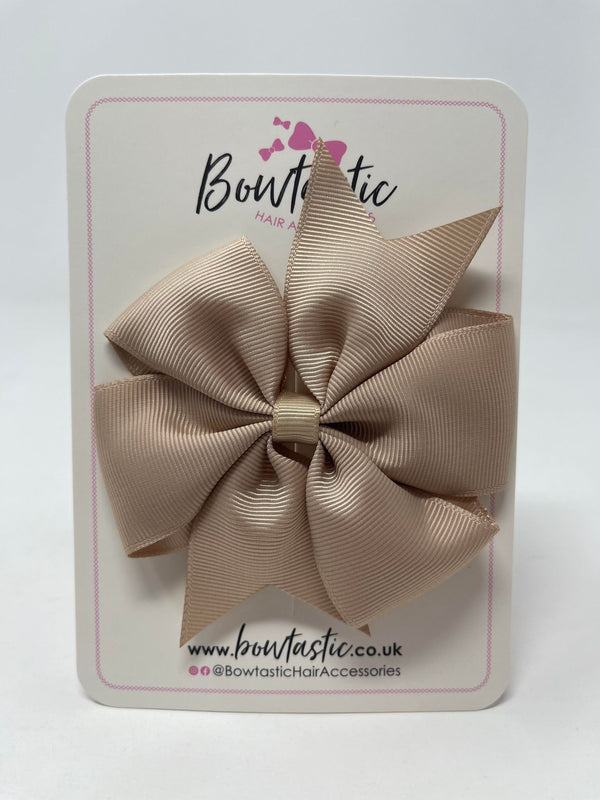 4 Inch Pinwheel Bow - Vanilla