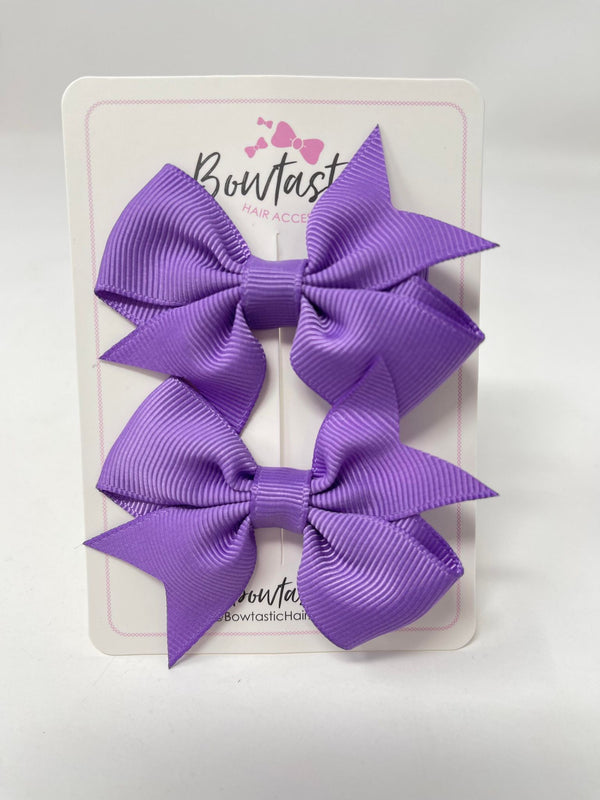 2.5 Inch Flat Bow Style 2 - Grape - 2 Pack