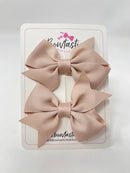 2.5 Inch Flat Bow Style 2 - Vanilla - 2 Pack