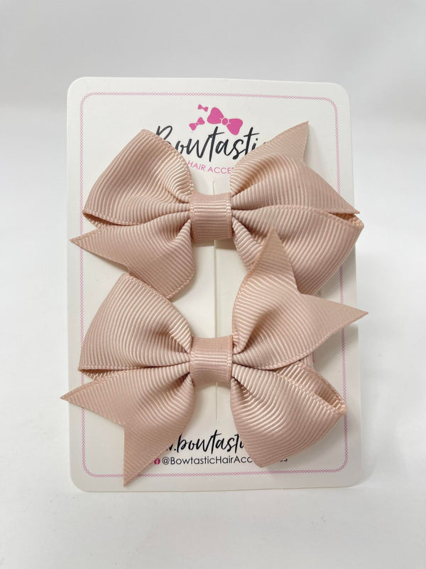 2.5 Inch Flat Bow Style 2 - Vanilla - 2 Pack