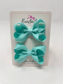 2 Inch Bow - Aqua - 2 Pack