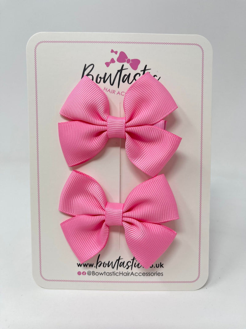 2.5 Inch Butterfly Bows - Geranium Pink - 2 Pack