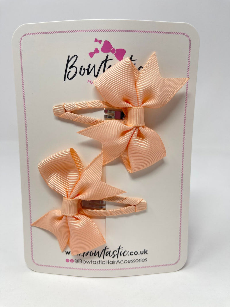 2.5 Inch Snap Clips - Petal Peach - 2 Pack