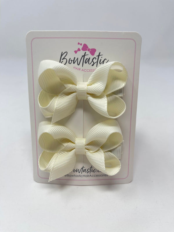 2 Inch Bow - Antique White - 2 Pack