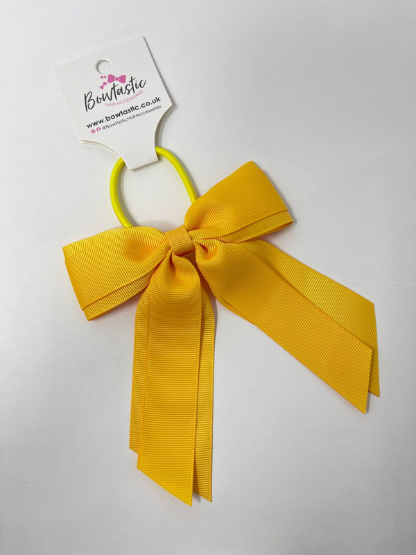 4.5 Inch Tail Bow Bobble - Yellow Gold