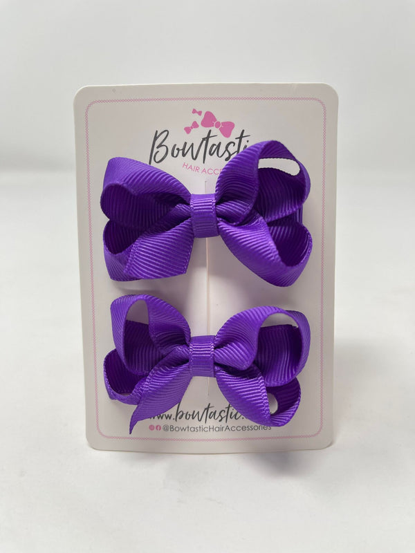 2 Inch Bow - Purple - 2 Pack