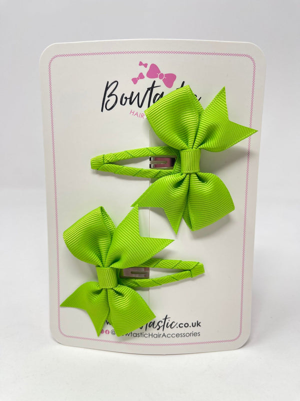 2.5 Inch Snap Clips - Apple Green - 2 Pack