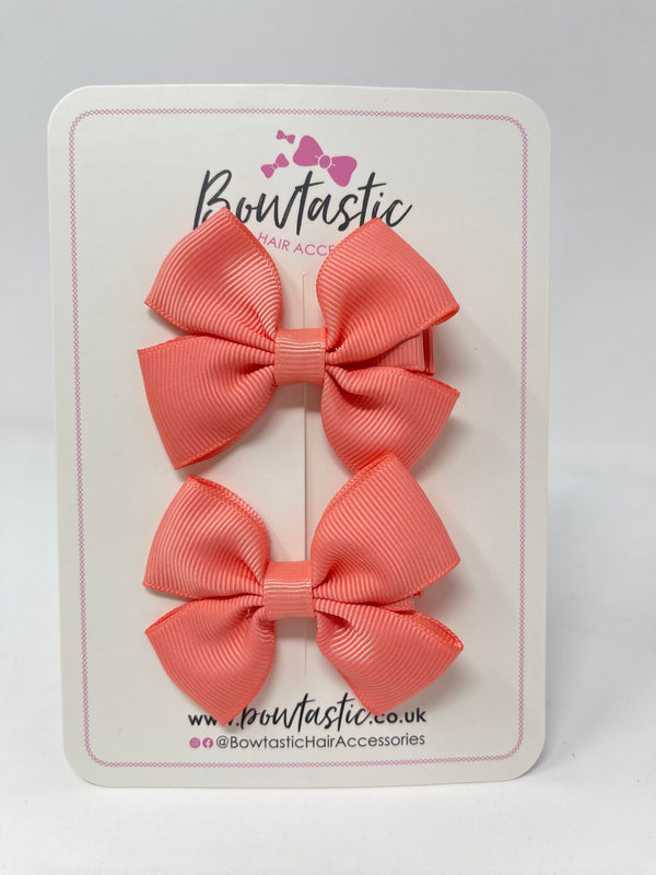 2.5 Inch Butterfly Bows - Light Coral - 2 Pack