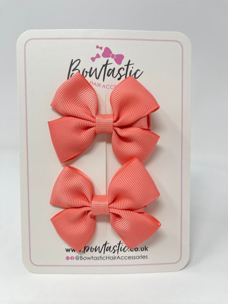 2.5 Inch Butterfly Bows - Light Coral - 2 Pack