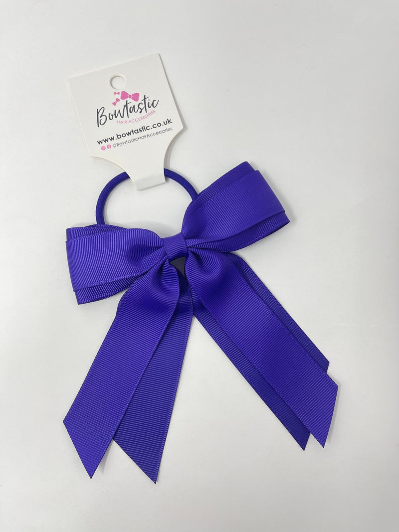 4.5 Inch Tail Bow Bobble - Regal Purple