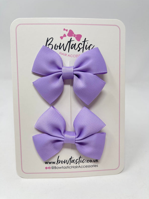2.5 Inch Butterfly Bows - Light Orchid - 2 Pack