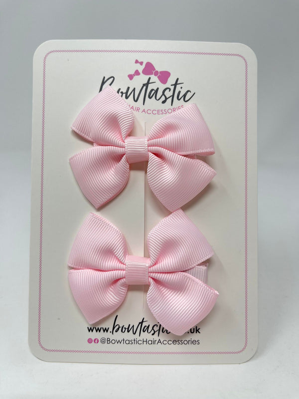 2.5 Inch Butterfly Bows - Powder Pink - 2 Pack