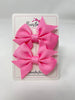 2.5 Inch Flat Bow Style 2 - Geranium Pink - 2 Pack