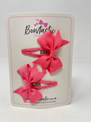 2.5 Inch Snap Clips - Coral Rose - 2 Pack