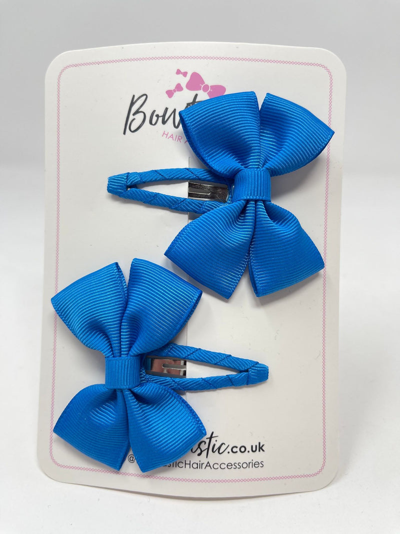 2.5 Inch Butterfly Snap Clips - Aegean Blue - 2 Pack