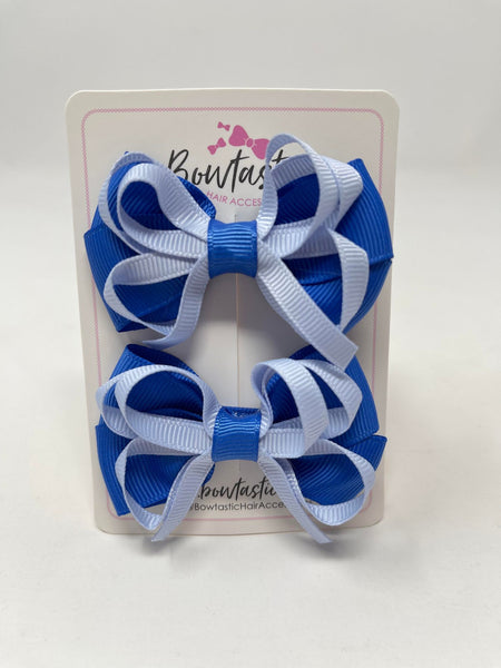 2.5 Inch Bows - Bluebell & Royal Blue - 2 Pack